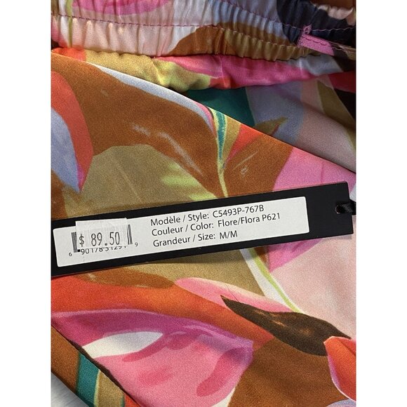 Charlie CWB Apparel Wide Leg Floral Womens Pants Sz M Poly Spandex With Pockets - Picture 4 of 10